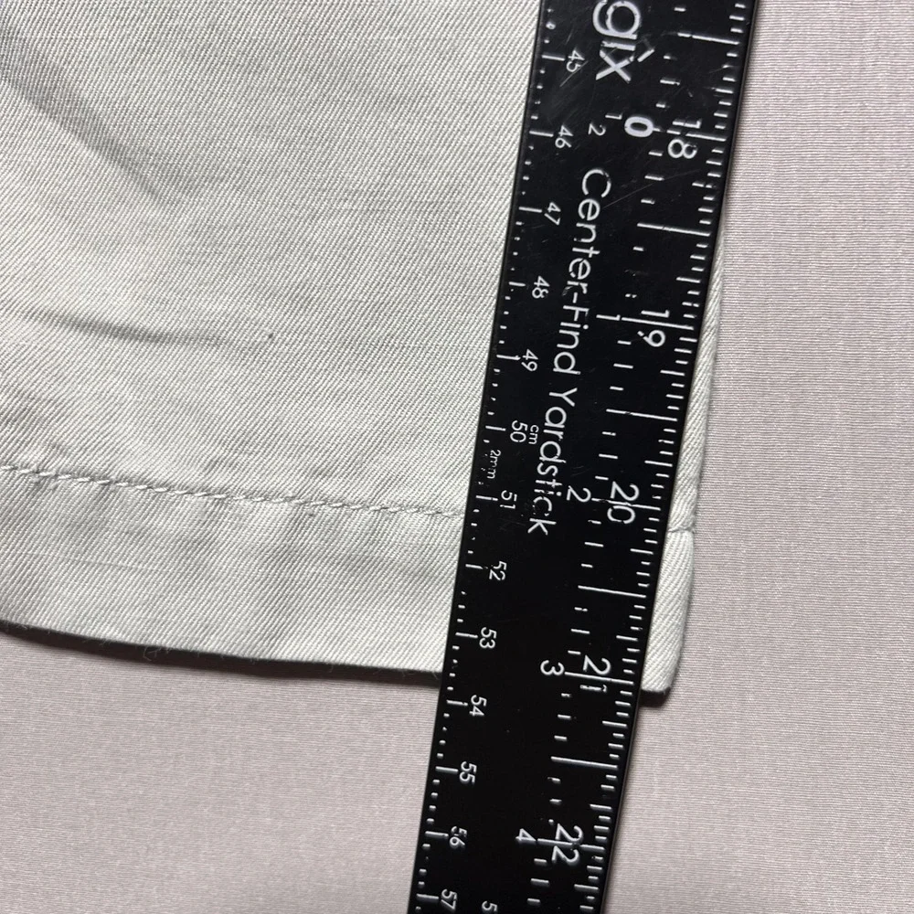 IKKS Cargo Pants Womens‎ 40 Light Gray Cropped Capri Drawstring Button Hem Twill